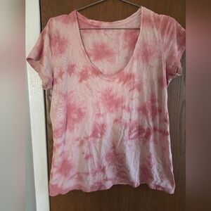 PINK Victoria's Secret Rose Tie-Dye Tee